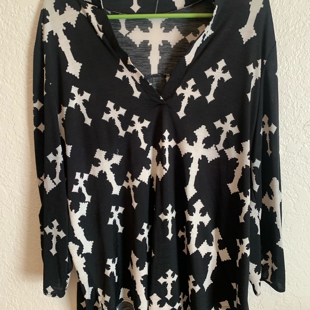 Black and White Women's Top